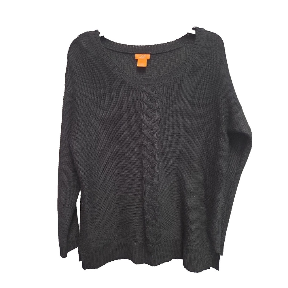 Joe Fresh Black Chunky‎ XL Pullover Knit Sweater Loose Comfy Boho